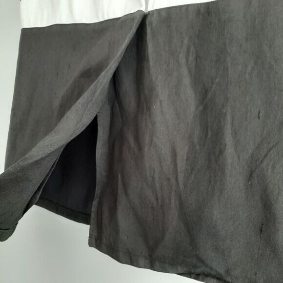 CLUB MONACO Sleeveless Shell Top Strippe Pattern B&W Crewneck Sz S Flawed - Picture 9 of 16